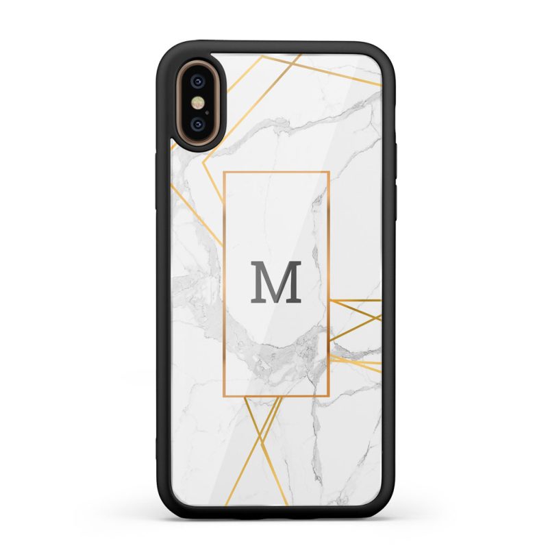 Geometric Gold Marble
