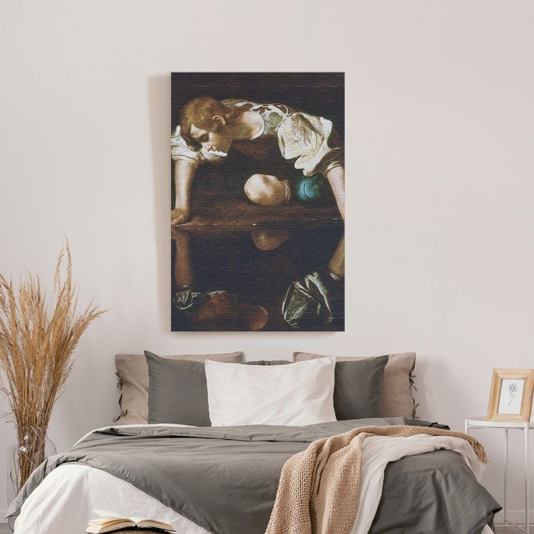 pinakas-se-kamva-kathetos-krevatokamara-a-10103-caravaggio-narcissus