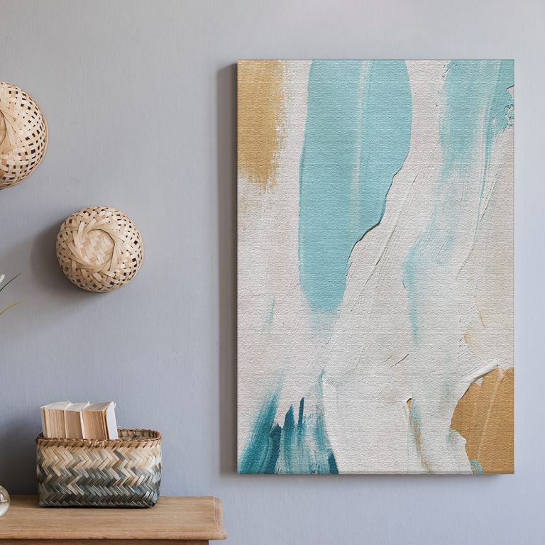 pinakas-se-kamva-kathetos-saloni-b-11005-green-white-and-beige-abstraction-with-acrylics