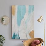 pinakas-se-kamva-kathetos-saloni-d-11005-green-white-and-beige-abstraction-with-acrylics