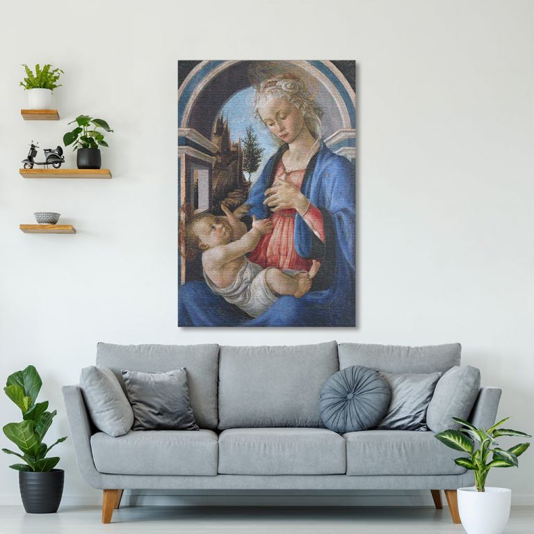 pinakas-se-kamva-kathetos-saloni-h-10015-botticelli-virgin-con-bambino