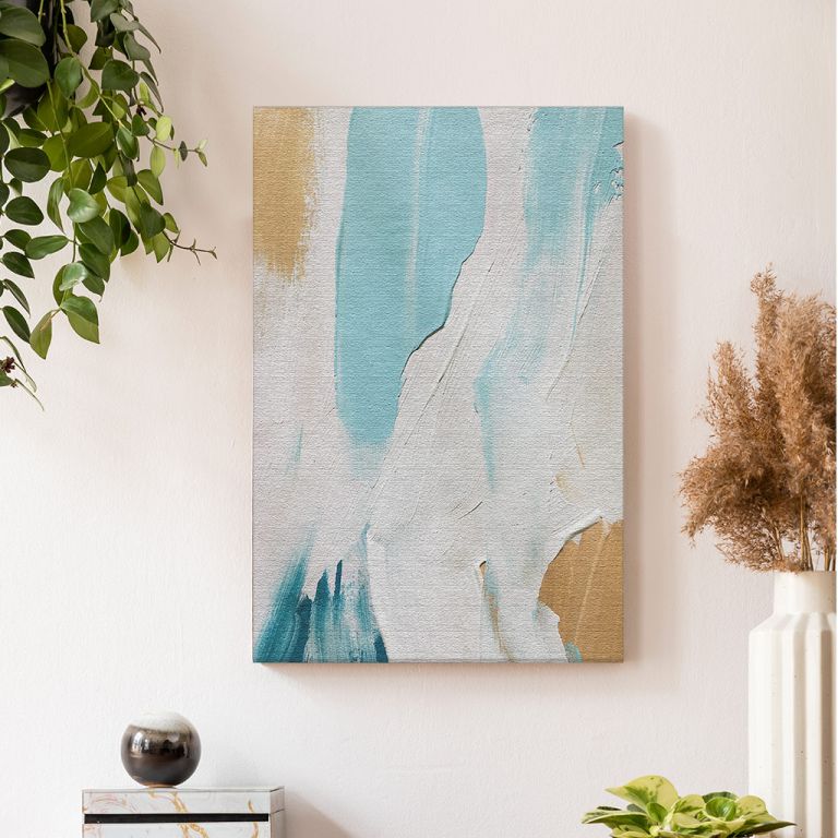 pinakas-se-kamva-kathetos-saloni-k-11005-green-white-and-beige-abstraction-with-acrylics
