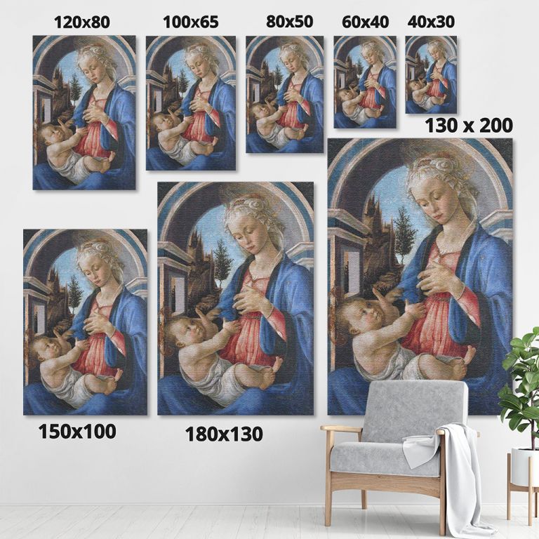 pinakas-se-kamva-kathetos-saloni-sizes-10015-botticelli-virgin-con-bambino