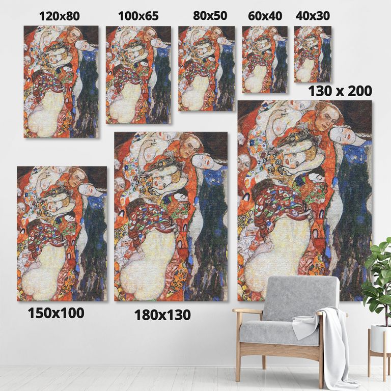 pinakas-se-kamva-kathetos-saloni-sizes-10090-gustav-klimt-the-bride-part1