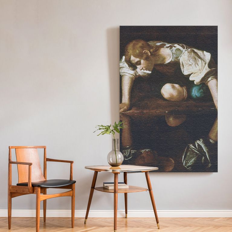 pinakas-se-kamva-kathetos-saloni-y-10103-caravaggio-narcissus