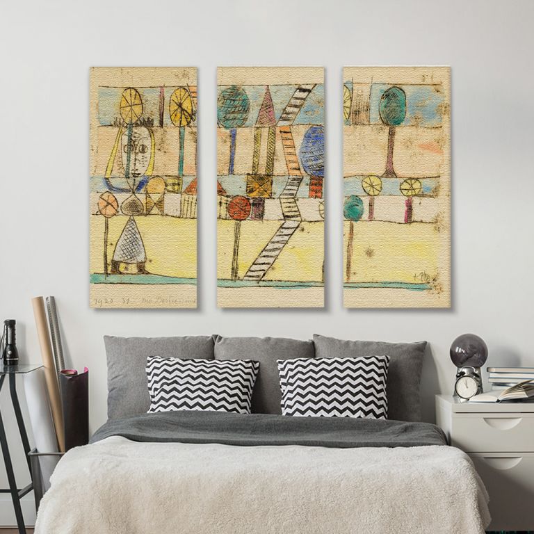 pinakas-se-kamva-orizontios-krevatokamara-o-00093-paul-klee-the-village-mad-woman