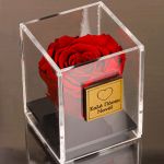 Παντοτινό Τριαντάφυλλο με Δώρο Λαμπάδα, Forever Rose Red