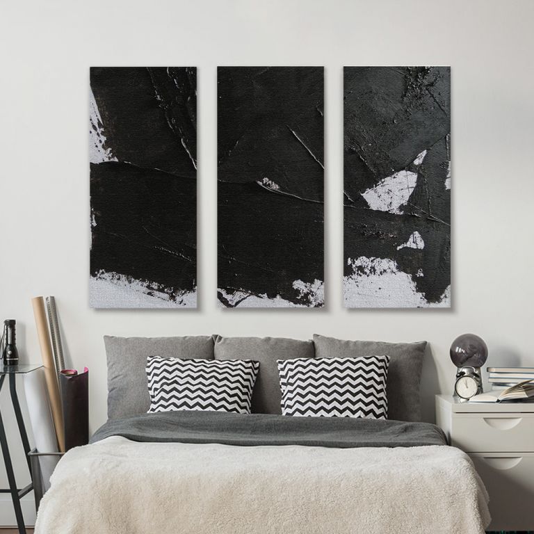 pinakas-se-kamva-orizontios-krevatokamara-o-01372-contemporary-art-black-paint-on-white