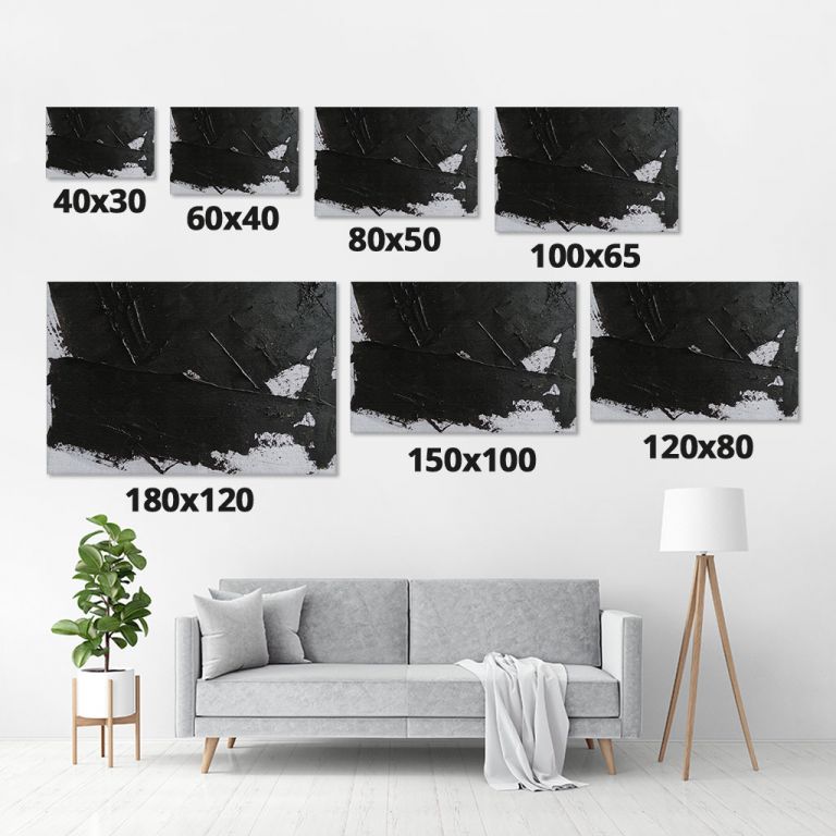 pinakas-se-kamva-orizontios-saloni-m-01372-contemporary-art-black-paint-on-white