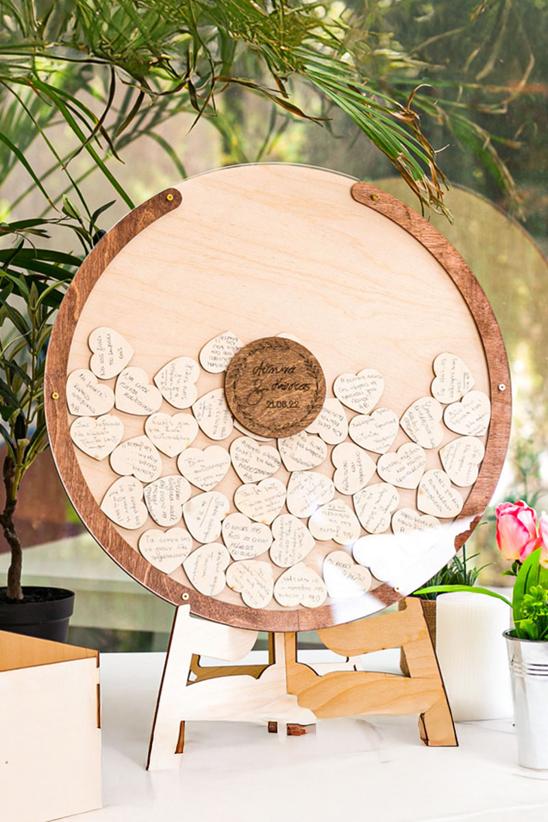 Premium Ξύλινο Ευχολόγιο, Love Circle, Προσωποποιημένο