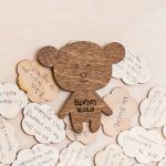 Premium Ξύλινο Ευχολόγιο, Cloud Bear Wishes, Προσωποποιημένο
