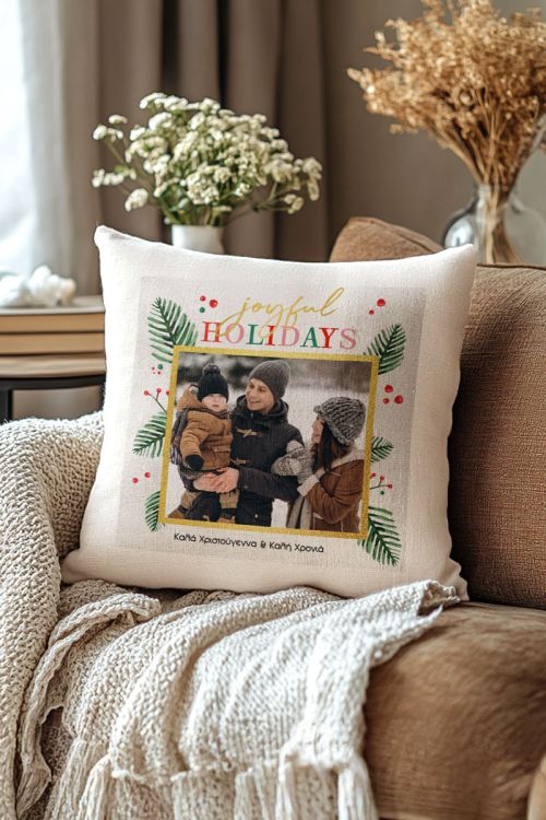 Μαξιλάρι με Φωτογραφίες, Joyful Holidays