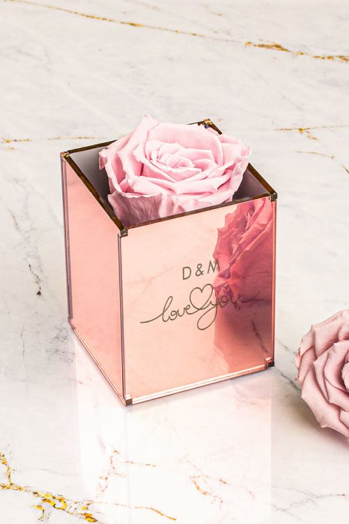 Παντοτινά Τριαντάφυλλα, Forever Rose Pink Gold - Love You