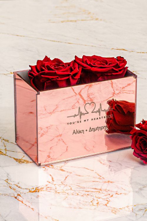 Παντοτινά Τριαντάφυλλα, Forever Rose Pink Gold - Heartbeat