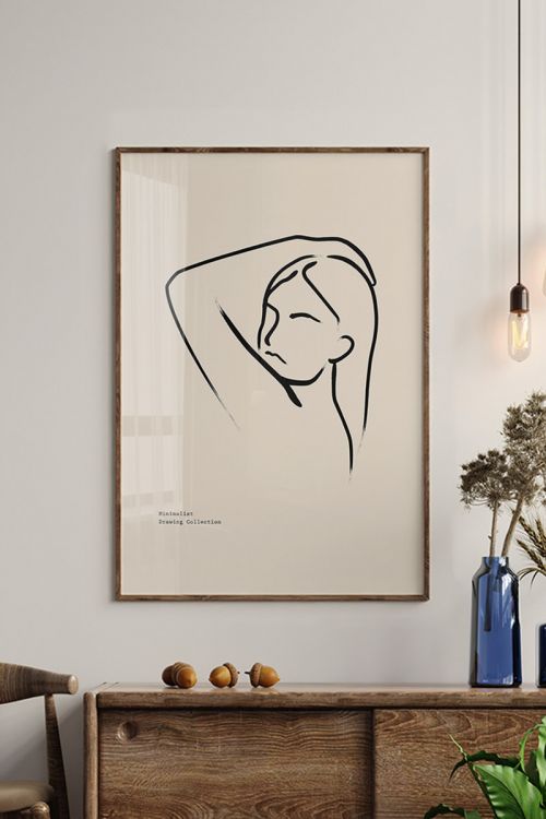 Female Portrait No16 Premium Poster