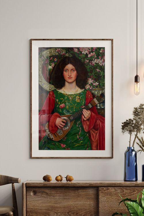 Oil On Canvas Floral Lady Premium Poster