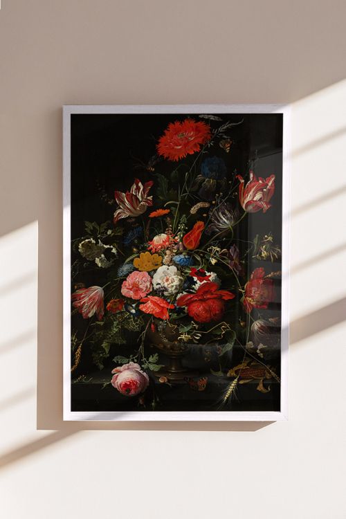 Oil On Canvas Floral Vase No1 Premium Poster