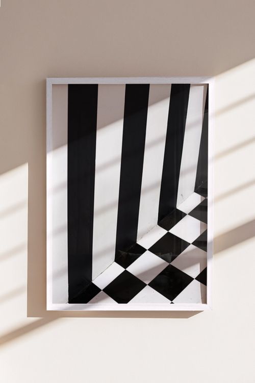 Black And White Lines Premium Poster
