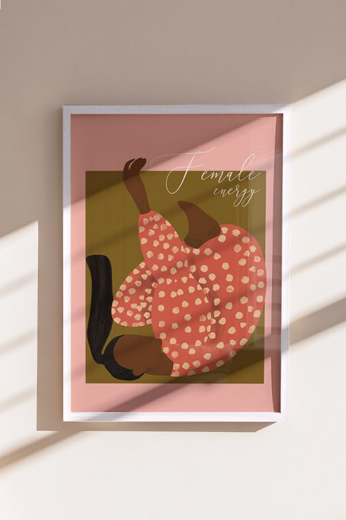 Female Energy Pink Premium Poster