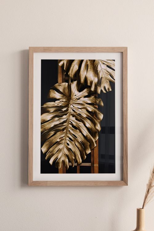 Gold Leaves Premium Poster