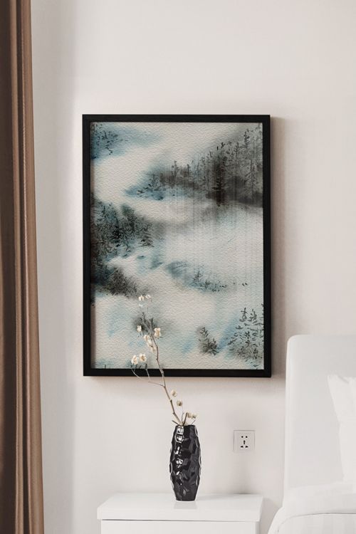 Watercolor Abstract Nature No13 Premium Poster