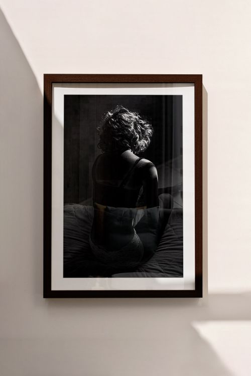 Black And White Female Silhouette No4 Premium Poster