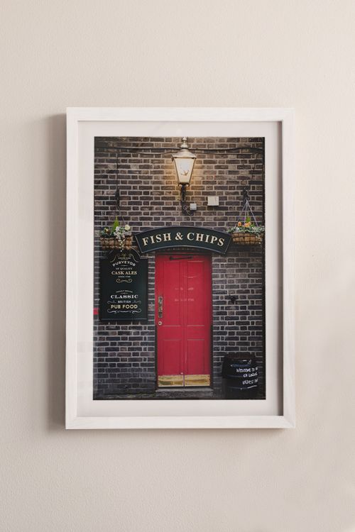Fish And Chips Restaurant Premium Poster