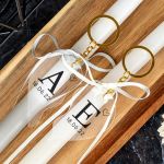 2 Λαμπάδες με Μπρελοκ Κλειδιών, Passion Letters Plexi
