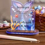 Φωτιστικό Led με Δώρο Λαμπάδα, Mermaid Squad