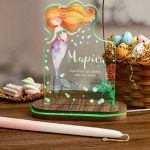 Φωτιστικό Led με Δώρο Λαμπάδα, Happy Mermaid