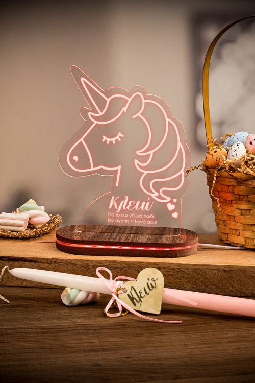 Φωτιστικό Led με Λαμπάδα, Magic Unicorn