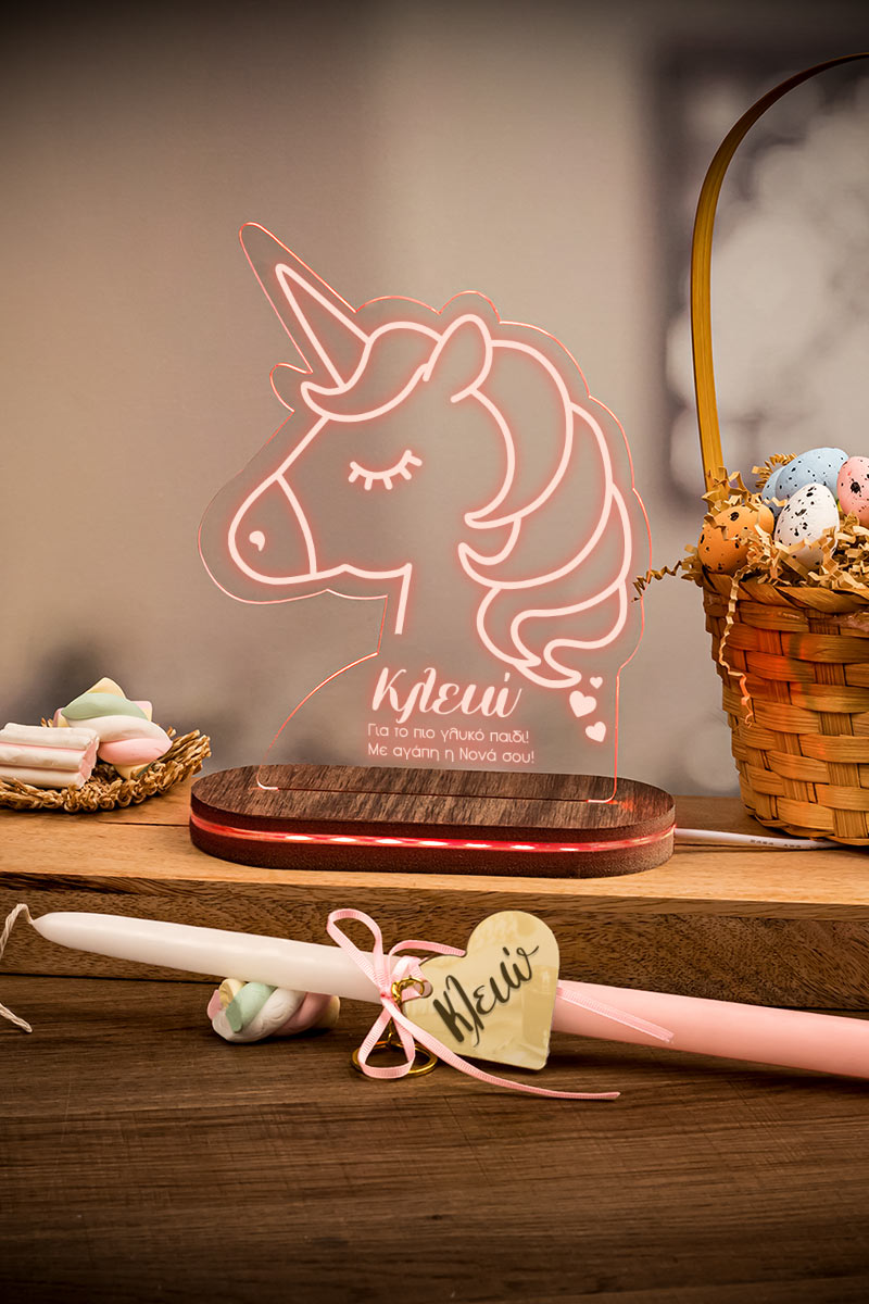 Φωτιστικό Led με Λαμπάδα, Magic Unicorn