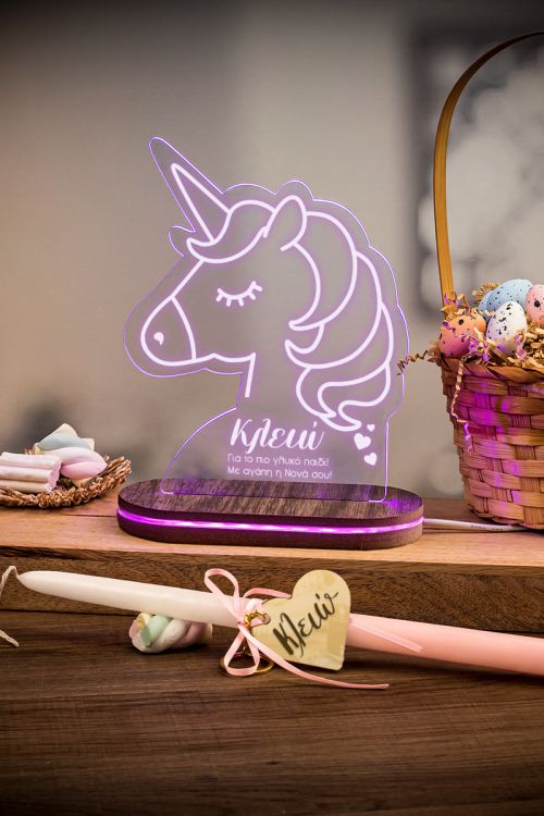 Φωτιστικό Led με Λαμπάδα, Magic Unicorn