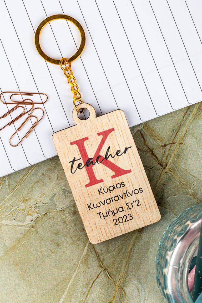 teachers-keychains-wooden-frame-b-monogram