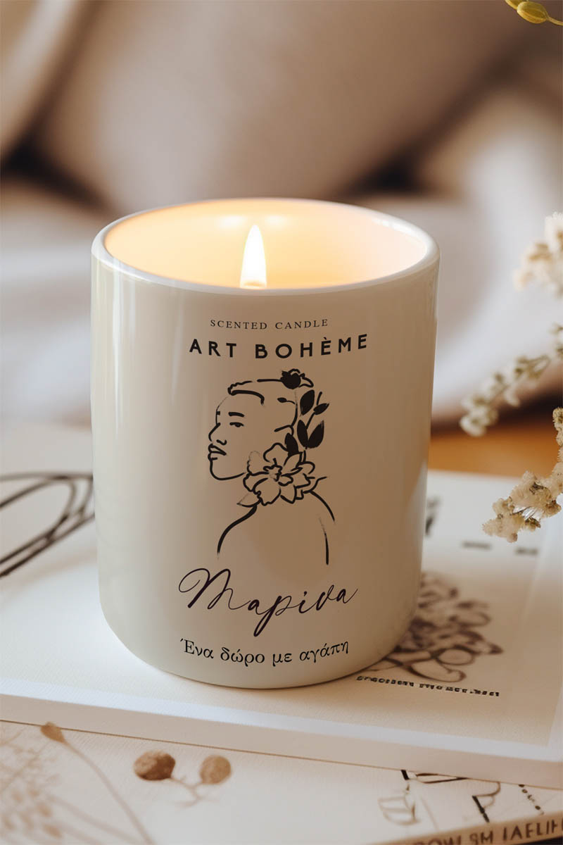 Αρωματικό Κερί, Χειροποίητο με Άρωμα Vanilla Cream, Art Boheme