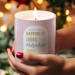 Αρωματικό Κερί, Χειροποίητο με Άρωμα Vanilla Cream, Happiness