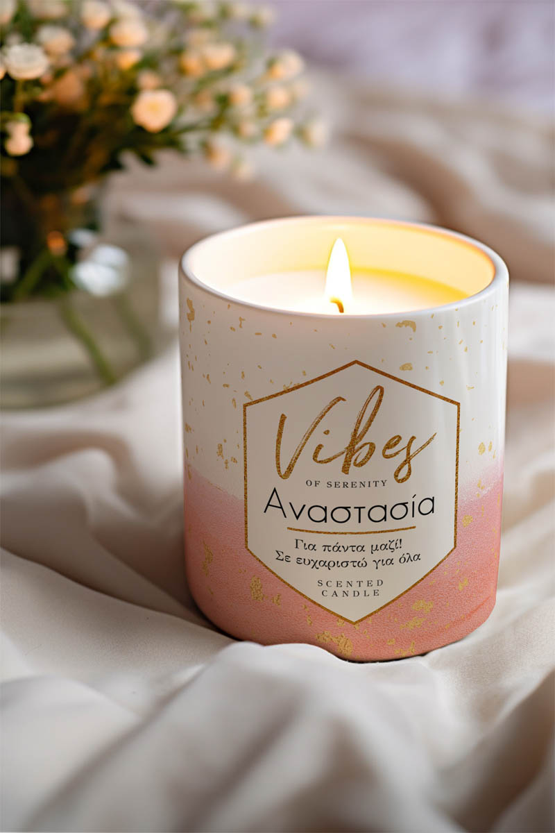 Αρωματικό Κερί, Χειροποίητο με Άρωμα Vanilla Cream, Serenity