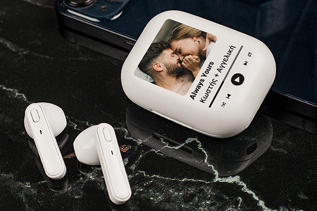 Earbud πρσωποποιημένα δώρα για ζευγάρια