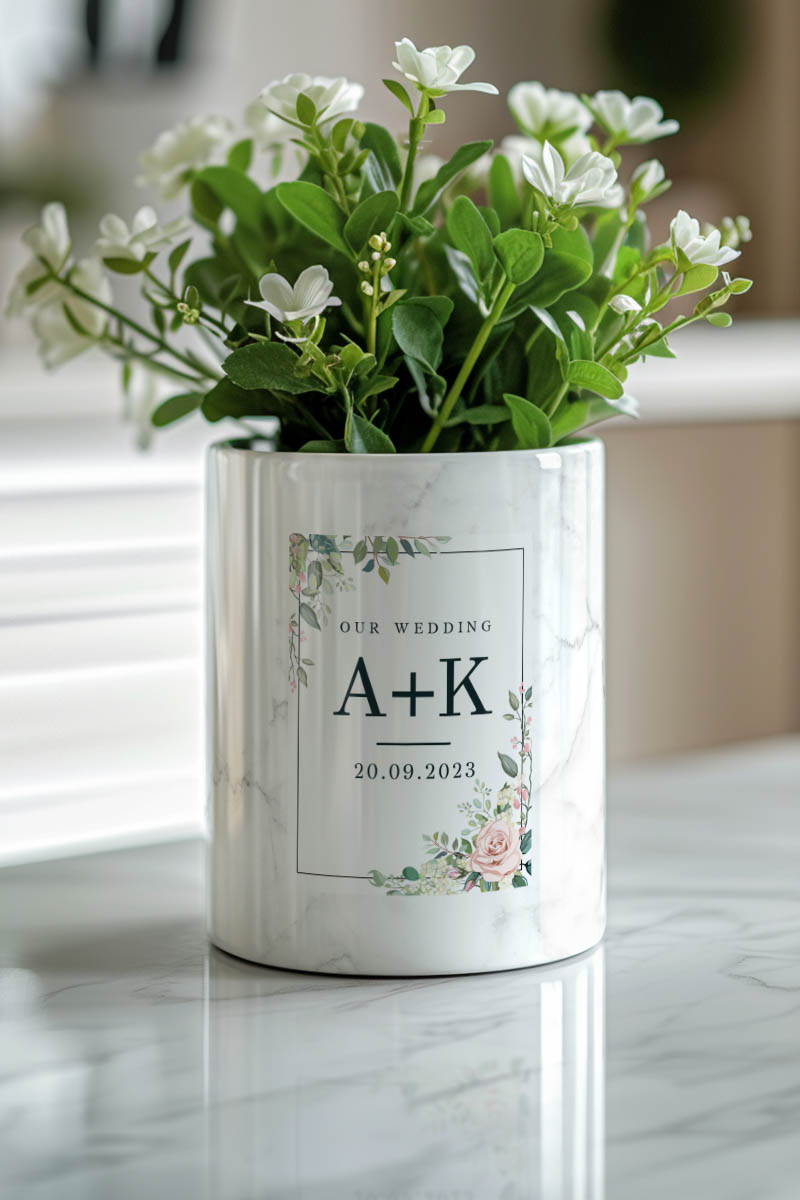 Κασπώ Προσωποποιημένο με Σχέδιο Wedding