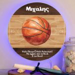 Φωτιστικό Τοίχου με Premium Λαμπάδα και Σχέδιο Μπάλα Μπάσκετ