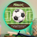 Φωτιστικό Τοίχου με Premium Λαμπάδα και Σχέδιο Μπάλα Ποδοσφαίρου