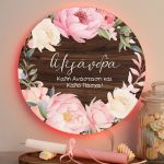 Φωτιστικό Τοίχου με Premium Λαμπάδα και Σχέδιο Λουλούδια