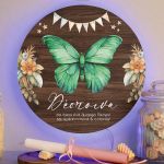 Φωτιστικό Τοίχου με Premium Λαμπάδα και Σχέδιο Πράσινη Πεταλούδα