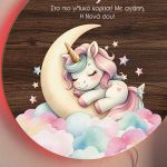 Φωτιστικό Τοίχου με Premium Λαμπάδα και Σχέδιο Μονόκερος