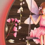 Φωτιστικό Τοίχου με Premium Λαμπάδα και Σχέδιο Ροζ Νεράιδα