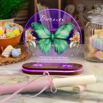 Φωτιστικό Led με Premium Λαμπάδα και Σχέδιο Πράσινη Πεταλούδα