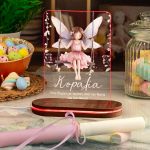 Φωτιστικό Led με Premium Λαμπάδα και Σχέδιο Νεράιδα σε Κούνια