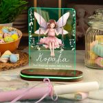 Φωτιστικό Led με Premium Λαμπάδα και Σχέδιο Νεράιδα σε Κούνια