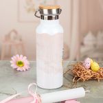 Παγούρι Θερμός με Premium Λαμπάδα και Σχέδιο Κόκκινα Λουλούδια