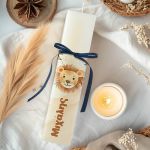 Λαμπάδα Πλακέ Προσωποποιημένη με Σχέδιο Λιοντάρι